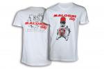 T-shirt Blanc / Rose fluo / Noir  Malossi Day  - Taille XL