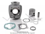 Cylindre / Piston (Kit) - 40mm - 50cc - Alu - T6 (6 transferts) - avec trou de dcompresseur - pour Peugeot FOX / FXR / 103 (...)