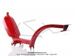 Cadre rouge vif brillant - Standard EXPORT - rservoir 3,7 litres - pour Peugeot 103 SP / MVL lectronique