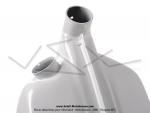 Cadre blanc brillant - Standard EXPORT - rservoir 3,7 litres - pour Peugeot 103 SP / MVL lectronique