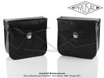 Sacoches  Prosac  P01E Noires - Finitions  lisers noirs - Coins Noirs - Fixation  crochets - Spciales pour VloSoleX (la paire)