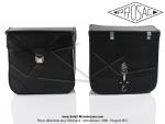 Sacoches  Prosac  P01E Noires - Finitions  lisers noirs - Coins Noirs - Fixation  crochets - Spciales pour VloSoleX (la paire)
