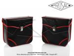Sacoches  Prosac  P01E Noires - Finitions  lisers rouges - Coins Noirs - Fixation  crochets -  Prosac  - Spciales pour VloSoleX (la paire)