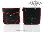 Sacoches  Prosac  P01E Noires - Finitions  lisers rouges - Coins Noirs - Fixation  crochets -  Prosac  - Spciales pour VloSoleX (la paire)