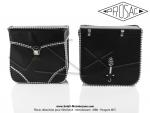 Sacoches P01E Noires - Finitions Vichy - Fixation  crochets -  Prosac  - Spciales VloSoleX (la paire)