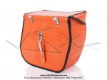 Sacoches S01 Oranges (finitions noires) inclines - Fixation par crochets - Spciales pour VloSoleX 5000 / 6000