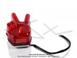 Feu rouge arrire - 2 doigts  Victoire  - Gros modle - Embase chrome