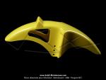 Garde-boue F1 - Jaune - adaptable sur Mobylette MBK / Peugeot 103