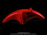 Garde-boue F1 - Rouge - adaptable sur Mobylette MBK / Peugeot 103
