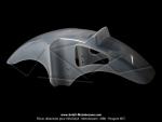 Garde-boue F1 - Transparent - adaptable sur Mobylette MBK / Peugeot 103