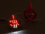 Feu rouge arrire - Doigt d'honneur  Fuck  - Petit modle - Embase chrome