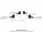 Clignotants ronds - cabochon orange - cuvelage noir (x4 pcs)