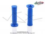 Poignes de guidon (Revtement) - DOMINO - embouts carrs - Bleues - PVC - Lg. 122mm (la paire)