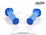 Poignes de guidon (Revtement) - DOMINO - embouts carrs - Bleues - PVC - Lg. 122mm (la paire)