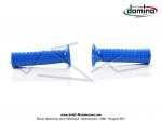 Poignes de guidon (Revtement) - DOMINO - embouts carrs - Bleues - PVC - Lg. 122mm (la paire)