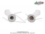 Poignes de guidon (Revtement) - DOMINO - embouts carrs - Blanches - PVC - Lg. 122mm (la paire)