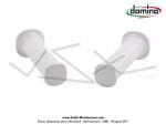 Poignes de guidon (Revtement) - DOMINO - embouts carrs - Blanches - PVC - Lg. 122mm (la paire)