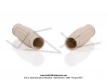 Poignes de guidon - Caoutchouc - Beiges - Gaufres - pour VloSoleX 45cc / 330 (la paire)