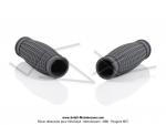 Poignes de guidon - Caoutchouc - Grises - Gaufres - pour VloSoleX 45cc / 330 (la paire)