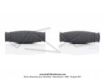 Poignes de guidon - Caoutchouc - Grises - Gaufres - pour VloSoleX 45cc / 330 (la paire)