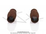 Poignes de guidon - Caoutchouc - Marrons - Gaufres - pour VloSoleX 45cc / 330 (la paire)