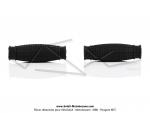 Poignes de guidon - Caoutchouc - Noires - Gaufres - pour VloSoleX 45cc / 330 (la paire)