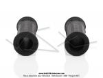 Poignes de guidon - Noires - avec logo M - Lg. 100mm - 21 / 24 -  pour Mobylette Motobcane / Motoconfort AV3 (...)