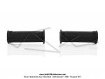Poignes de guidon - Noires - avec logo M - Lg. 100mm - 21 / 24 -  pour Mobylette Motobcane / Motoconfort AV3 (...)