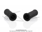 Poignes de guidon - Standard - Noires - Lg. 100mm - 21 / 24 (la paire)