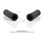 Poignes de guidon type CLB 1er modle - Noires - Lg. 110mm - 21 / 24 - pour Peugeot 101 / 102 / 103 / 104 / 105 / GL10 / GT10 (...)