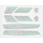 Autocollants / Kit dco vert complet pour Peugeot 103