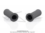 Poignes de guidon - Standard - Grises - Lg. 100mm - 21 / 24 (la paire)