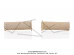 Poignes de guidon - Standard - Beiges - Lg. 100mm - 21 / 24 (la paire)