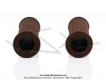 Poignes de guidon - Standard - Marrons - Lg. 100mm - 21 / 24 (la paire)