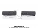 Poignes de guidon type CLB 1er modle - Grises - Lg. 110mm - 21 / 24 - pour Peugeot 101 / 102 / 103 / 104 / 105 / GL10 / GT10 (...)