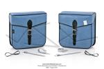 Sacoches Sporfabric S14CO Bleues pour SoleX / Mobylettes Motobcane Motoconfort MBK Peugeot (la paire)