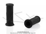 Poignes de guidon - Noires - avec logo M - Lg. 100mm - 21 / 24 - pour Mobylette Motobcane / Motoconfort AV3 / AV3x (la paire)