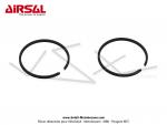 Segments Airsal 39 x 2.00 pour kit Airsal AV7 Carr rf.02140139 pour Mobylette Motobcane MBK 88 / 89 / 92 / SP93 / SP94 / 98 (AV7) (la paire)