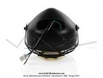 Phare avant 160 sans interrupteur - tout noir - Avec grille - Vitre jaune