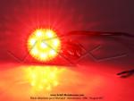Feu rouge arrire noir - Rond - Universel