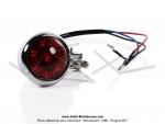Feu rouge arrire chrom - Rond - Universel