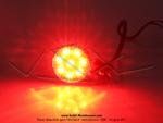 Feu rouge arrire noir et chrom - Rond - Universel