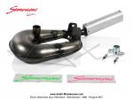 Pot d'chappement Serpentin V3 Simonini - Renforc - Verni - Cartouche Alu Ovale - pour Peugeot 103 / 104 / 105 (Article non homologu / Interdit sur voie publique / Rserv  un usage comptition sur voie prive telle que circuit)