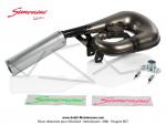 Pot d'chappement Serpentin V3 Simonini - Renforc - Verni - Cartouche Alu Ovale - pour Peugeot 103 / 104 / 105 (Article non homologu / Interdit sur voie publique / Rserv  un usage comptition sur voie prive telle que circuit)