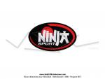 Autocollant  Ninja Sport  - Ellipse - Noir - 58x34