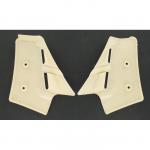 Ecopes de radiateur Blanches pour Mobylette MBK 51 Magnum XR / Passion (la paire)