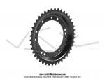 Couronne int.98mm - 42 dents  - camb. 12mm - CHARVIN France - pour Peugeot 103 / Roue  btons (Noire)
