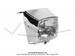 Capot phare + Optique carr - complet - Chrom - pour Peugeot 103 MVL / VOGUE (...)