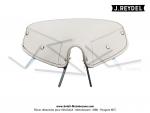 Dessus de selle  J.Reydel  - Modle troit (24x24) - Crme - Mobylette
