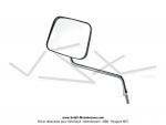 Rtroviseur trapzodal plastique noir / Dport 120mm pour Mobylettes Motobcane / MBK / Peugeot (fixation sans collier)